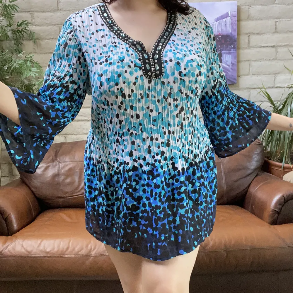 0X/1X Witchy Bell Sleeve Minidress, photo 1 of 6