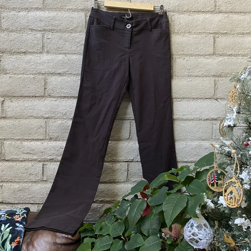 28W/32L Chocolate Brown Flare Office Siren Pants, photo 1 of 6