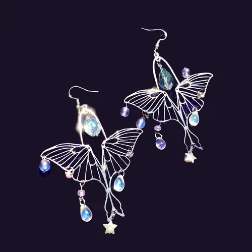 Celestial Beginnings Midnight Moth Earrings