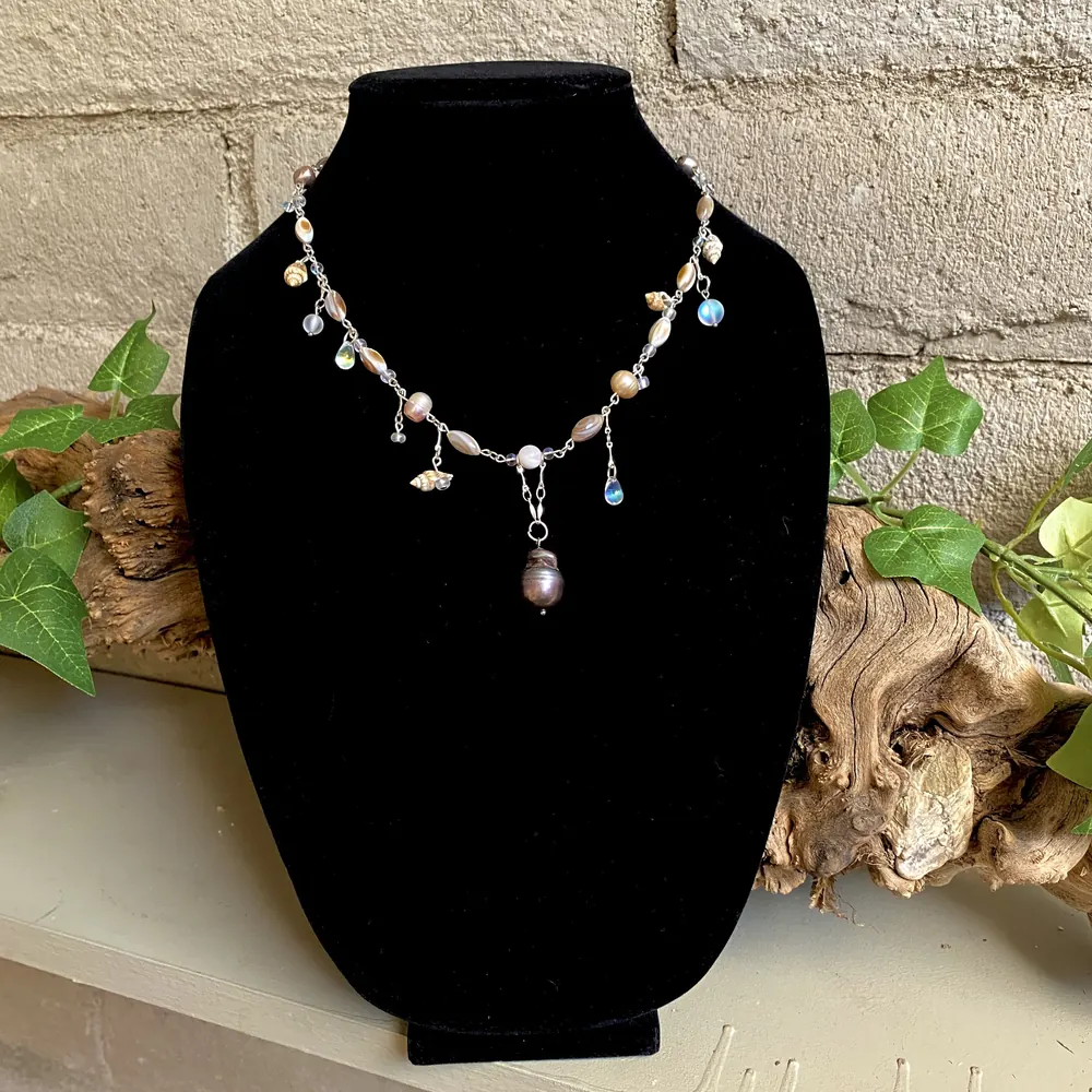 Mermaid Dowry Charm Mermaid Blessings Necklace, photo 1 of 13