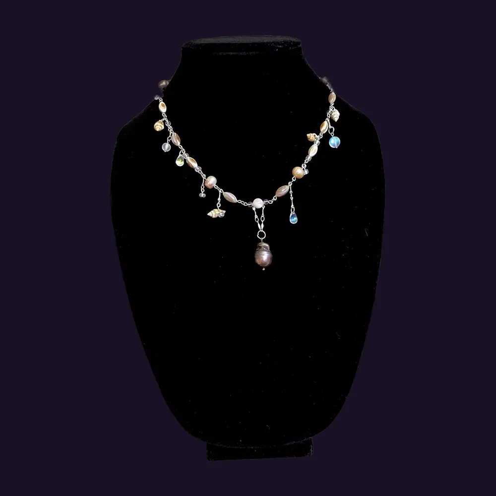 Mermaid Dowry Charm Mermaid Blessings Necklace, photo 1 of 14