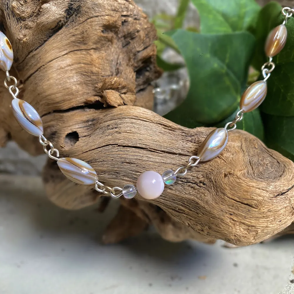 Mother of Pearl Simple Mermaid Blessing Bracelet, photo 1 of 9