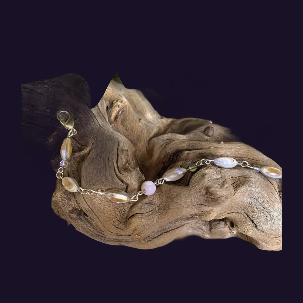 Mother of Pearl Simple Mermaid Blessing Bracelet, photo 1 of 10