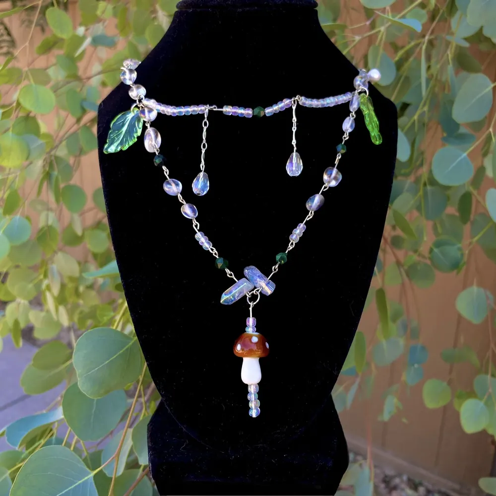 Mushroom Fairy Necklace, photo 1 of 9