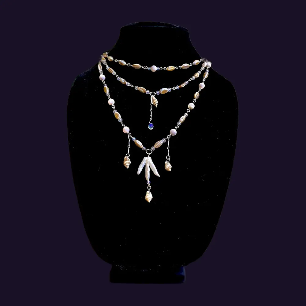 Ocean Heirloom Mermaid Blessings Necklace, photo 1 of 14