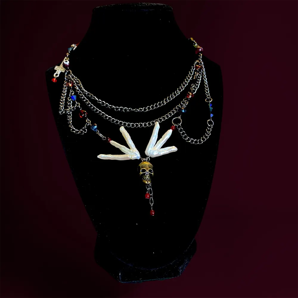 Ramona Goth Skull Chain Necklace, photo 1 of 5