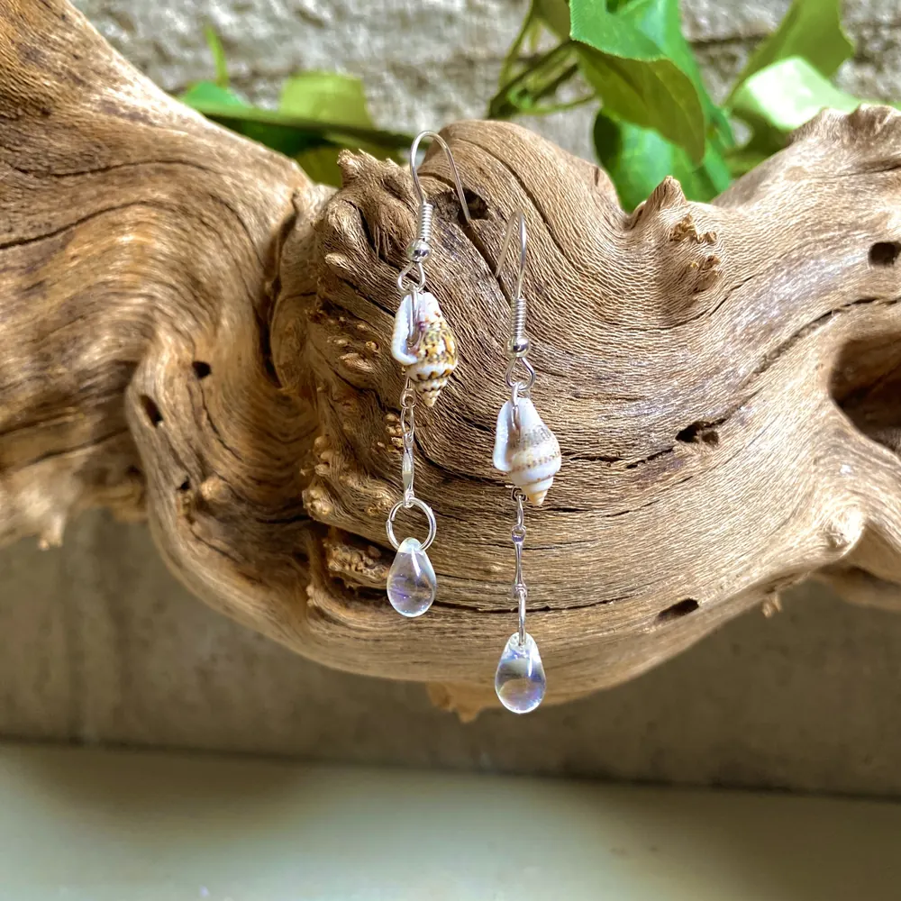 Seashell Drippy Mermaid Blessing Earrings, photo 1 of 6