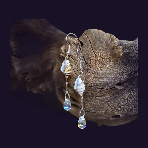 Seashell Drippy Mermaid Blessing Earrings