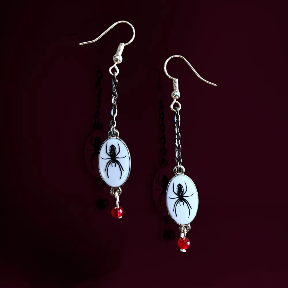 Spooky Season Silver Spider Earrings, photo 1 of 12