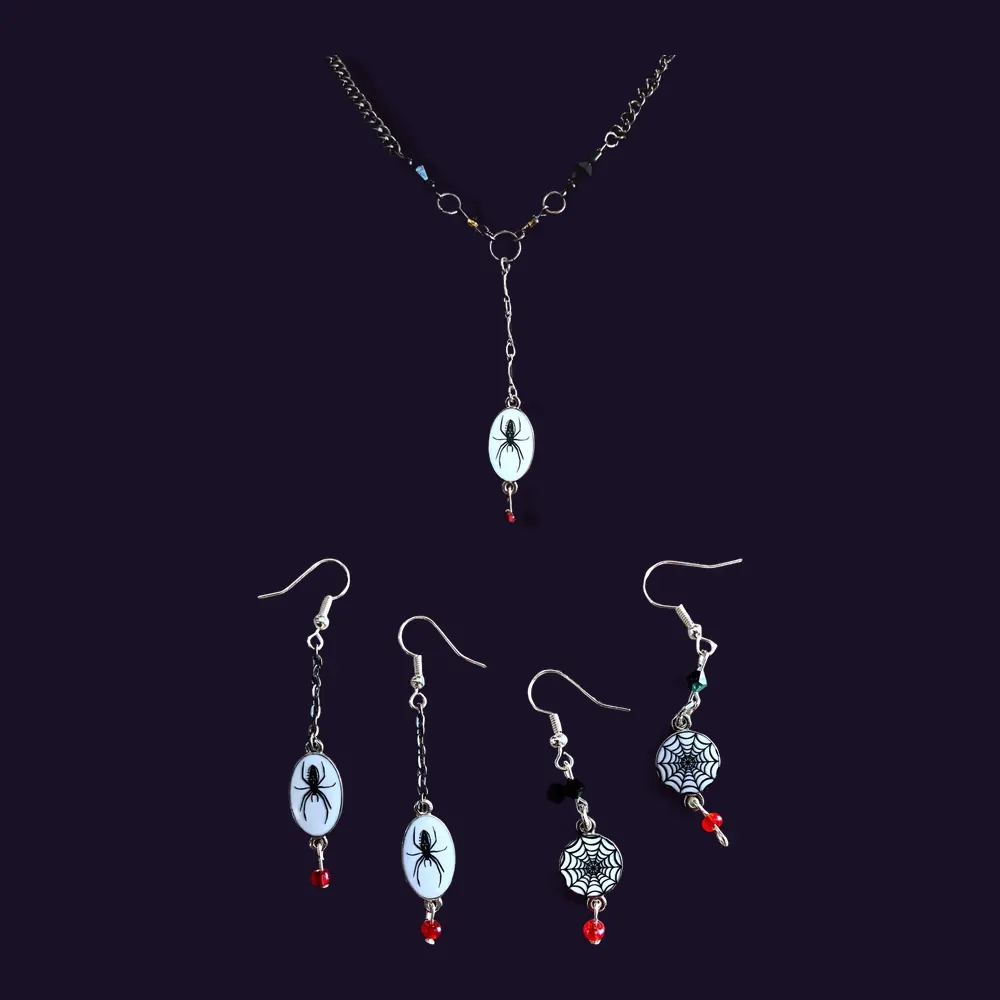 Spooky Season Silver Thread Spider Set, photo 1 of 13