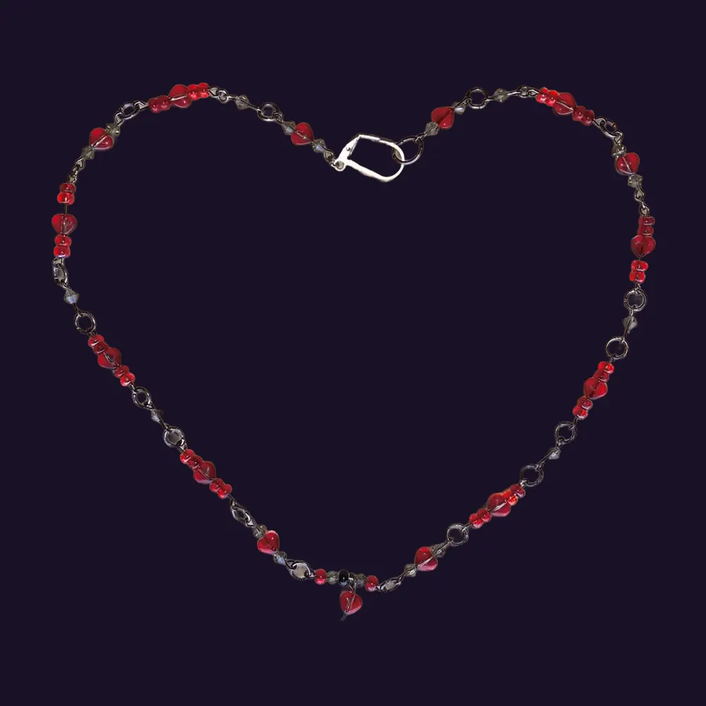 Sweetest Red Heart Beaded Bracelet, photo 1 of 8